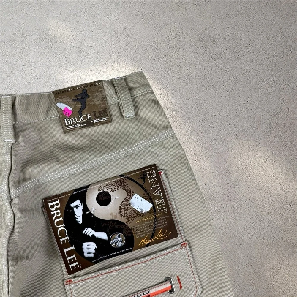 Vintage Y2K Bruce Lee Baggy Denim Shorts Men's 32‎ NOS NWT 14